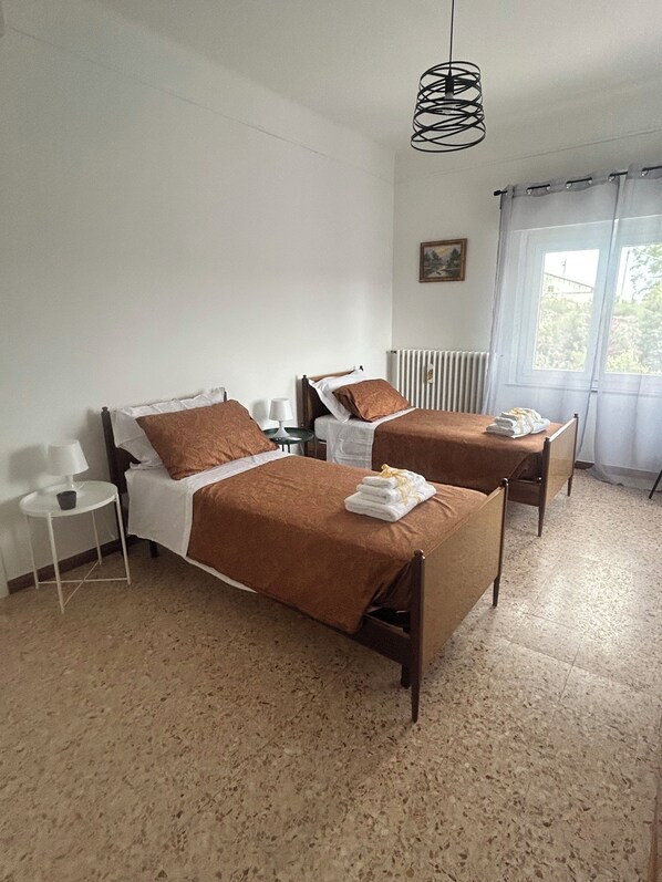 2 slaapkamers, beddengoed