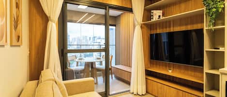 Apartment | Living room | 40-inch Smart TV with digital channels, streaming services