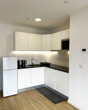 Apartment, 1 Schlafzimmer, Balkon | Eigene Kochnische | Kühlschrank, Mikrowelle, Ofen, Herdplatte