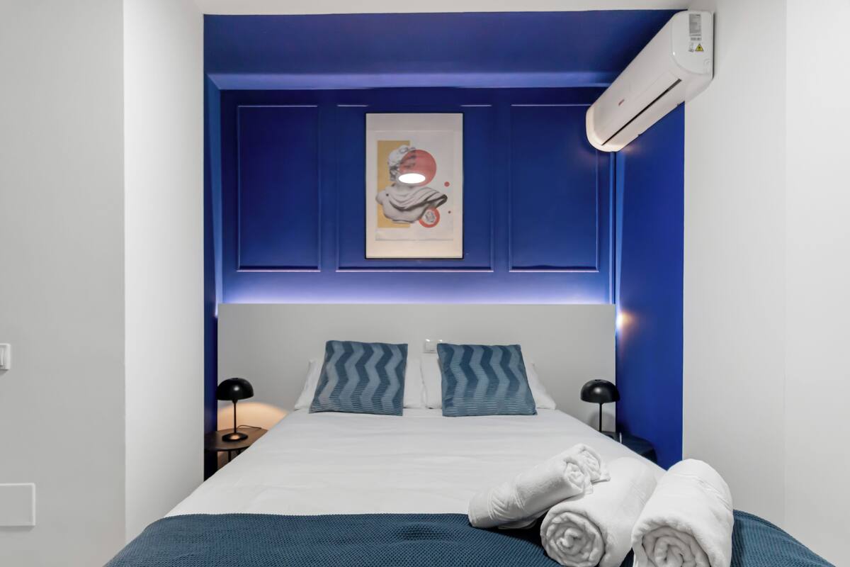 Chambre Double | Espace de travail pour ordinateur portable, Wi-Fi gratuit