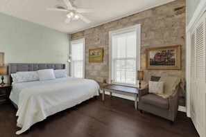 House, Multiple Beds, Patio, City View (101 N Orange #2) | 2 bedrooms, individually decorated, individually furnished, bed sheets - Charming Balcony Suite Overlooking Main Street-walk to Everything! (Fredericksburg)