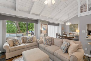 Condo, Multiple Beds, Pool Access, City View (101 Cove West) | Living area | Fireplace