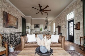 Condo, Multiple Beds, Patio, City View (118 E Main St - Combo) | Living area | TV