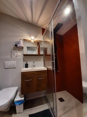 Douche, serviettes fournies