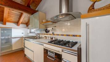 Kühlschrank, Mikrowelle, Herdplatte, Geschirrspüler