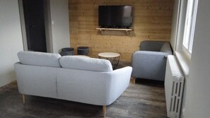 TV, DVD player, books