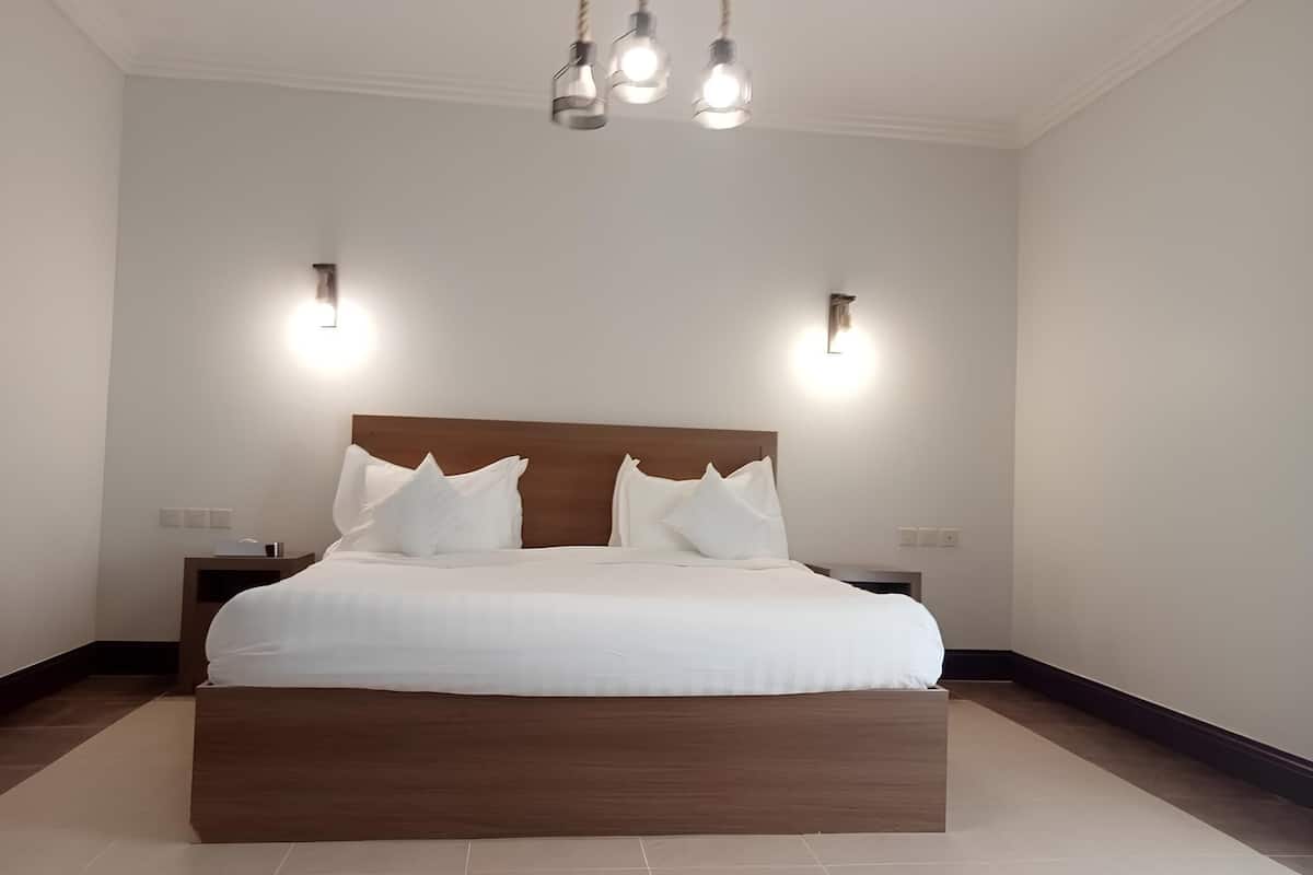 In-room safe, blackout curtains, iron/ironing board, bed sheets