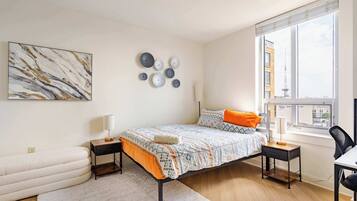 2 bedrooms, iron/ironing board, travel crib, free WiFi