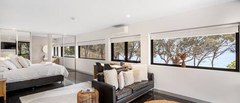 1 bedroom, desk, iron/ironing board, travel crib