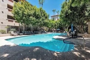 Outdoor pool, a heated pool - Arizona Biltmore Condo - Close to everything + free WiFi! (Phoenix)