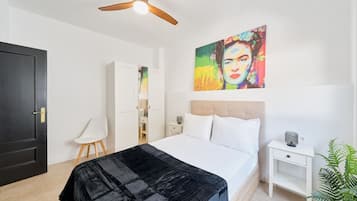 4 dormitorios, tabla de planchar con plancha, wifi gratis y ropa de cama