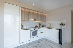 Fridge, oven, stovetop, dishwasher