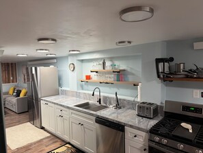 Microwave, oven, stovetop, dishwasher