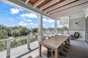 Outdoor dining - 6 BR Luxury Home | Infinity Pool | Chef's Kitchen | Across The Street From Beach (Isle of Palms)