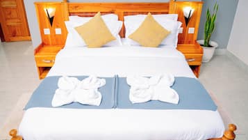 Premium bedding, Select Comfort beds, laptop workspace, free WiFi
