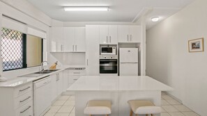 Fridge, oven, stovetop, dishwasher