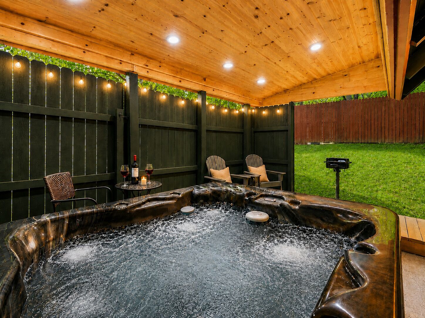 Outdoor spa tub