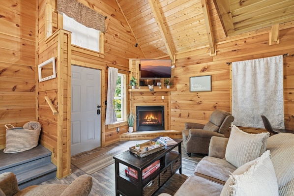 Fernseher, Kamin