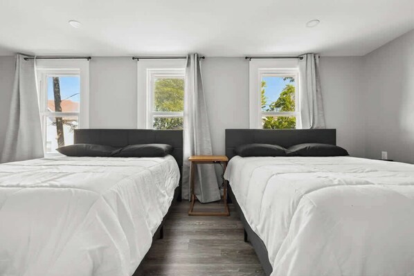 4 bedrooms, iron/ironing board, travel cot, WiFi