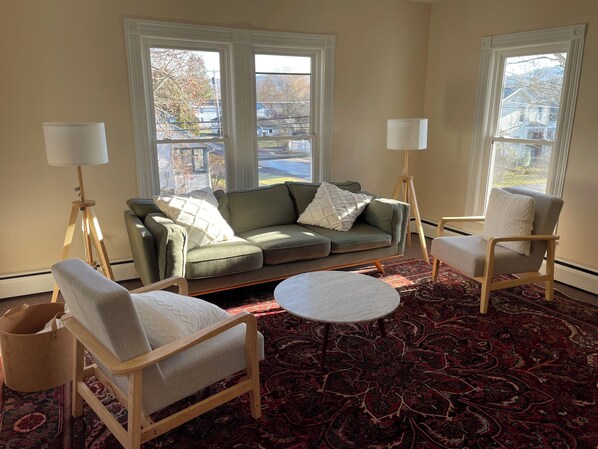 Living area - Chic Mid-Century Apartment at Otego House (Otego)