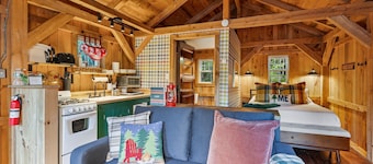 Cozy Cabin! Firepit! Dogs Welcome! Hot Tub!
