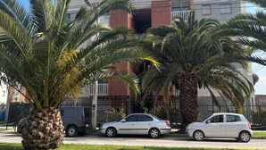 A modern building with a flat roof, large windows, and a gated entrance. - 10 minutes from International Airport, Vespucio business sector. (Renca)