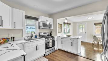 Microwave, oven, stovetop, dishwasher
