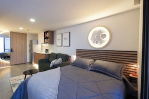 1 bedroom, desk, free WiFi, bed sheets - Loft de lujo con vista y balcón • Norte Armenia (Armenia)