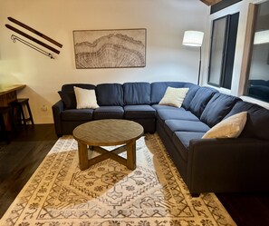 テレビ、暖炉、テーブルサッカー台、卓球台