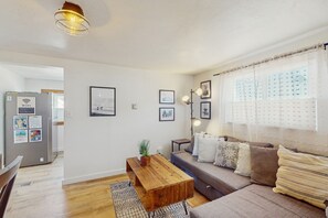 TV, DVD player, video library