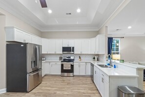 Microwave, oven, stovetop, dishwasher