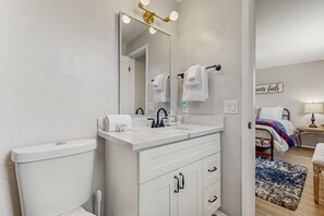 Hair dryer, towels