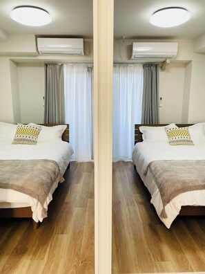 2 bedrooms, desk, free WiFi, bed sheets