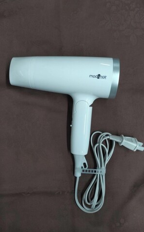 Hair dryer, towels