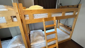 Desk, free WiFi, bed sheets