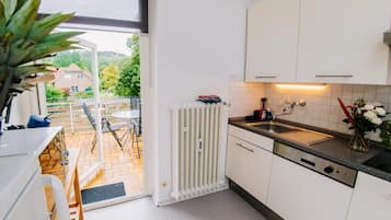 Kühlschrank, Mikrowelle, Herdplatte, Geschirrspüler