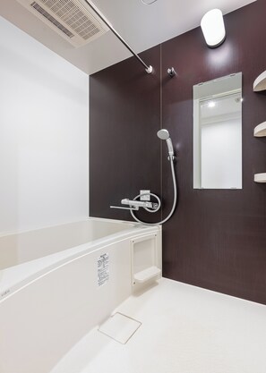 Standard Double or Twin Room | Bathroom | Separate tub and shower, hair dryer, slippers, towels - HOTEL KOMACHI Higashi Nippori (Tokyo)