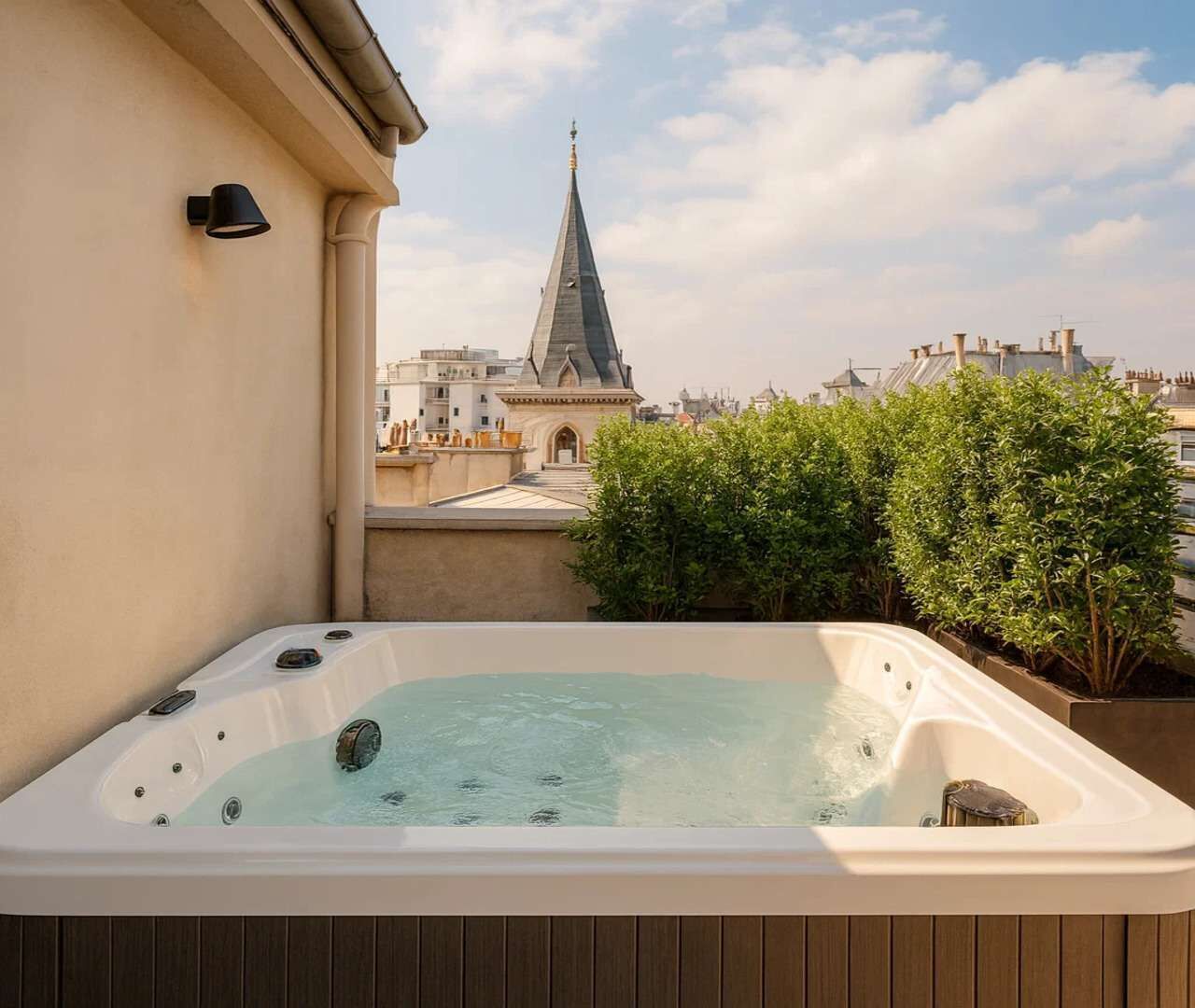 Tina de hidromasaje al aire libre