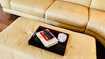 Smart TV, video games, DVD player, books