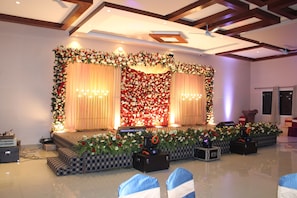 Outdoor wedding area