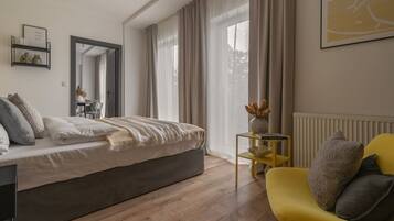 Suite | Individuell dekoriert, Verdunkelungsvorhänge, Bügeleisen/Bügelbrett