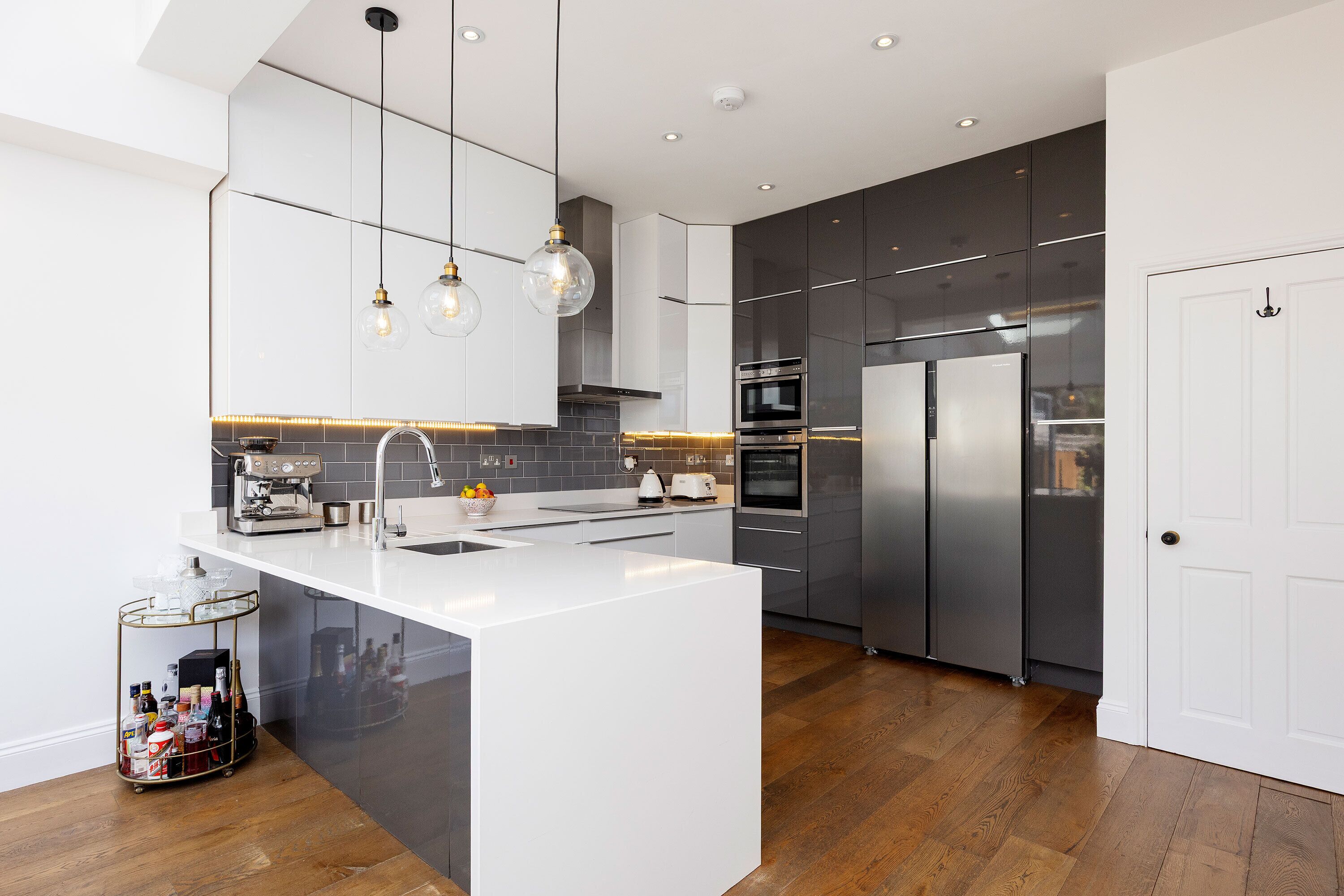Fridge, microwave, dishwasher, toaster