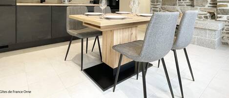 Fridge, microwave, dishwasher