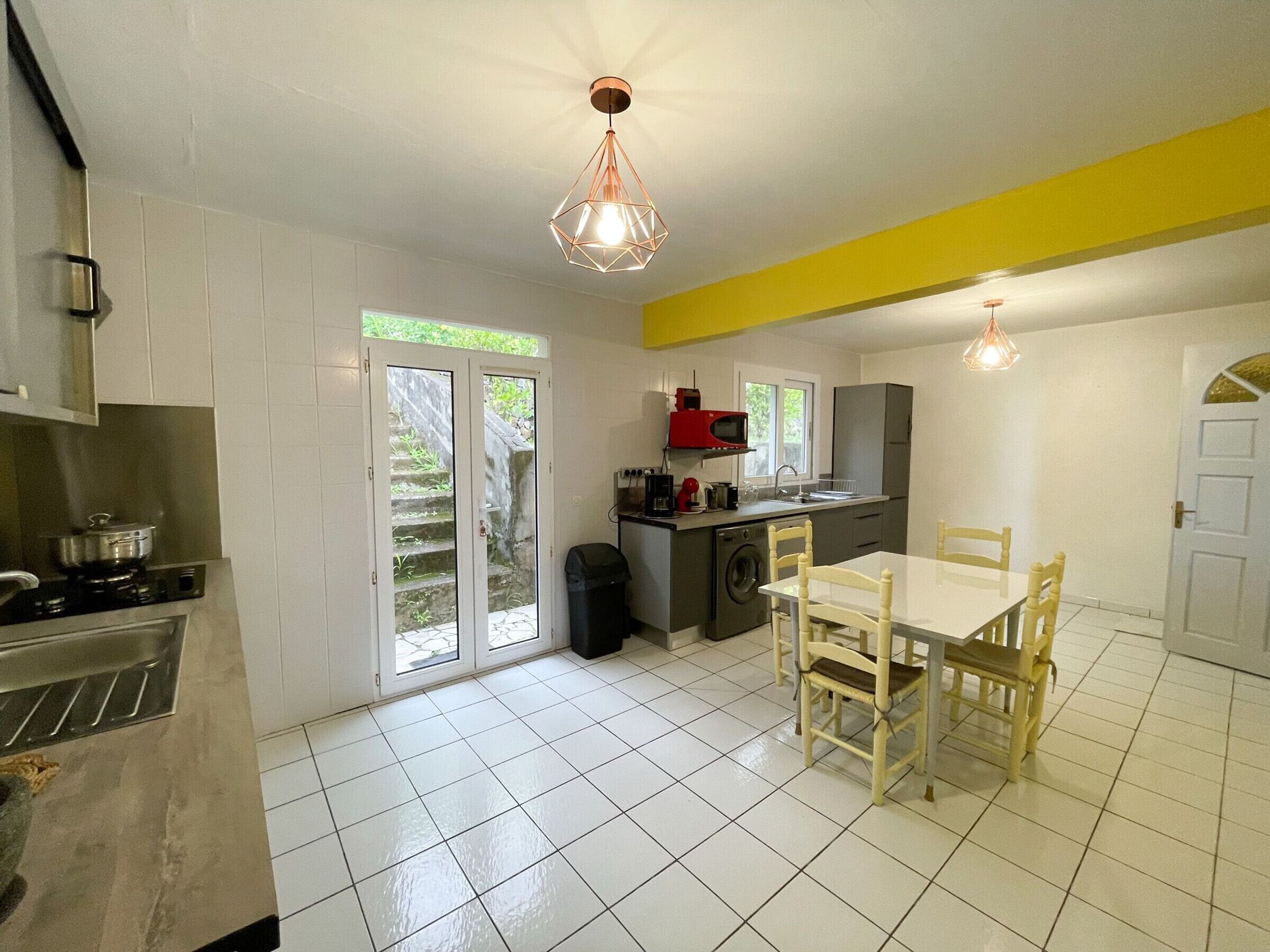 Fridge, microwave, dishwasher