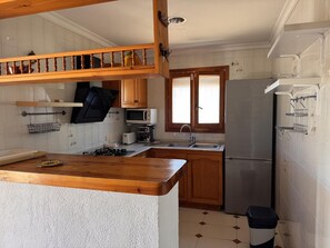 Fridge, microwave, oven, toaster