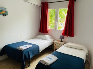 2 室のベッドルーム、ベッドシーツ