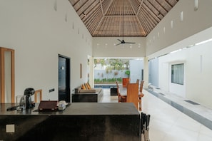 Villa, 2 Bedrooms, Private Pool | Private kitchen | Fridge, microwave, stovetop, coffee/tea maker