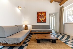 Classic Villa | Living area | 30-inch TV with satellite channels - Villa Frescura con Piscina by Wonderful Italy (Syracuse)