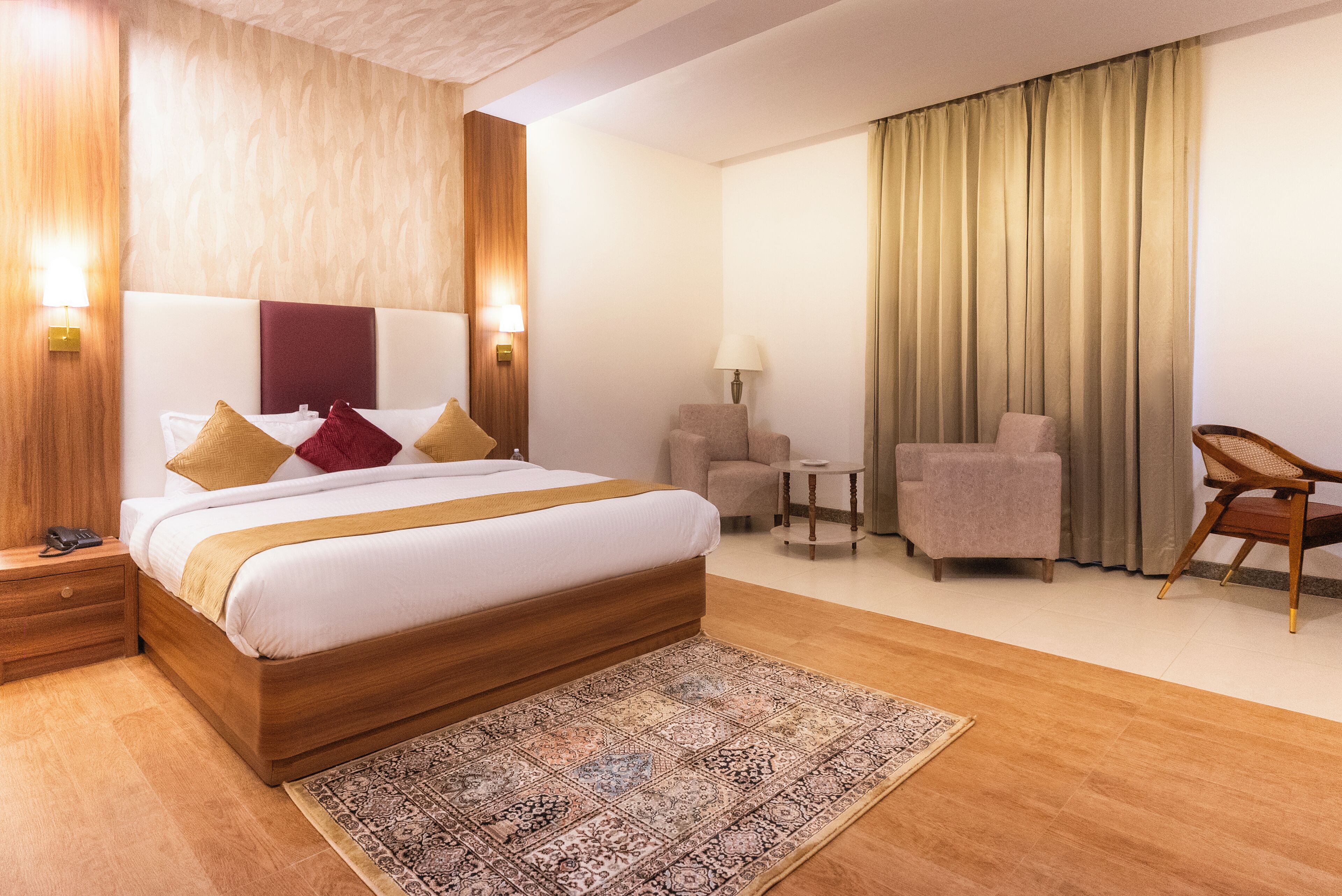 In-room safe, desk, laptop workspace, blackout drapes