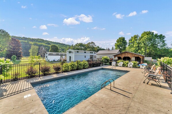A heated pool